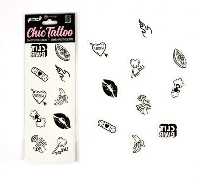 10 temporary Tattoos Candy Collection
