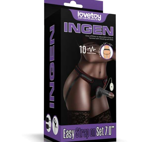 Correa ajustable con consolador 10 funciones 7.0