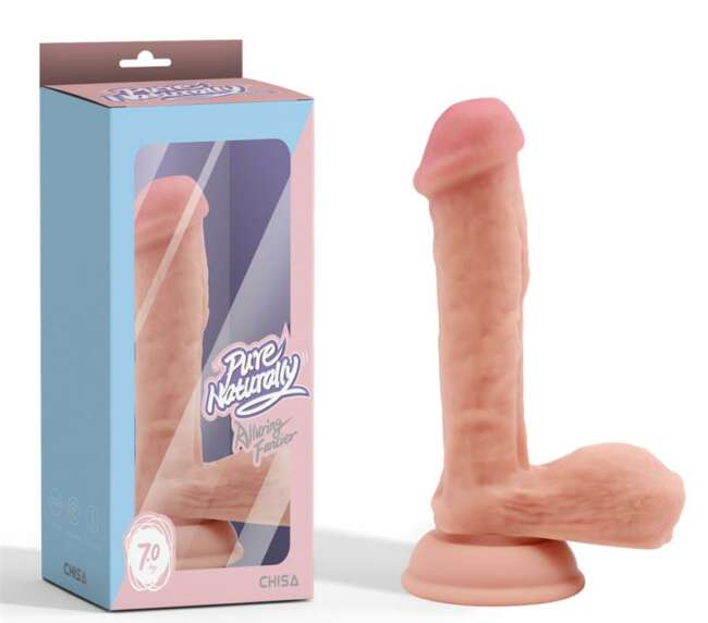 Alluring Fancier Liquid Silicone Dual-Density Realistic Dildo18 cm