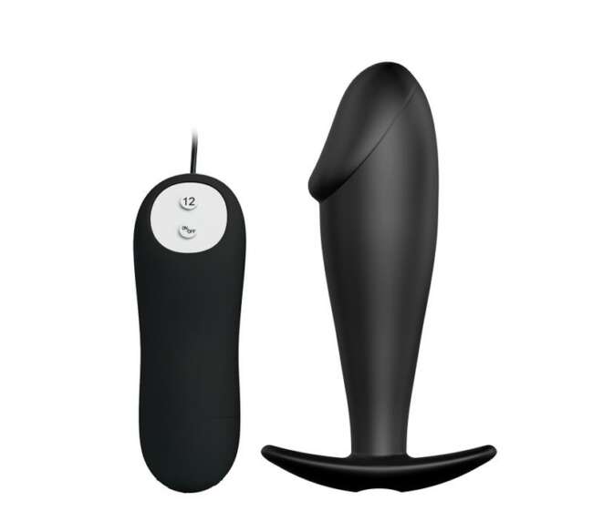 Anal Plug Black with Remote Control