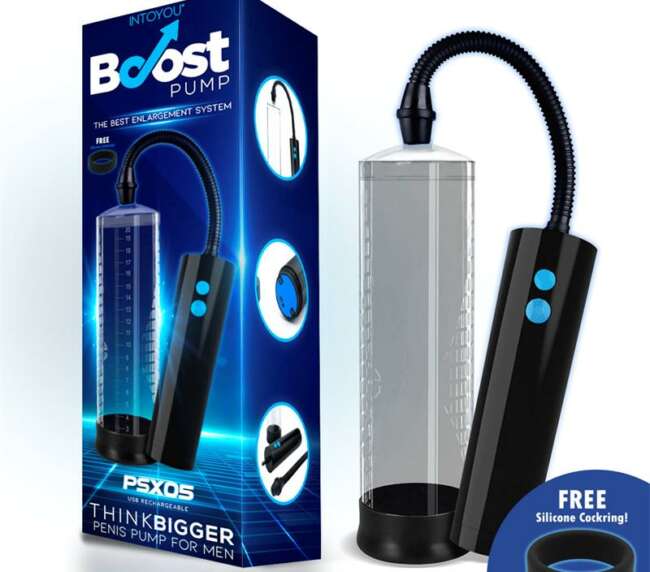 Penis Pump with Remote ontrol PSX05 USB Rechargeable Clear