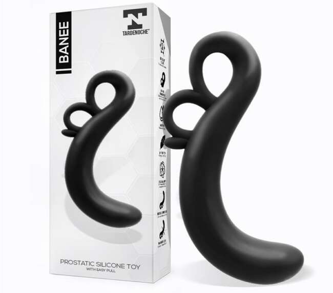 Banee Prostativ Stimulator with Easy Pull Silicone Black