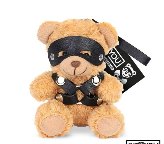 Bearly Keychain BDSM Teddy Bear with Chest Harness