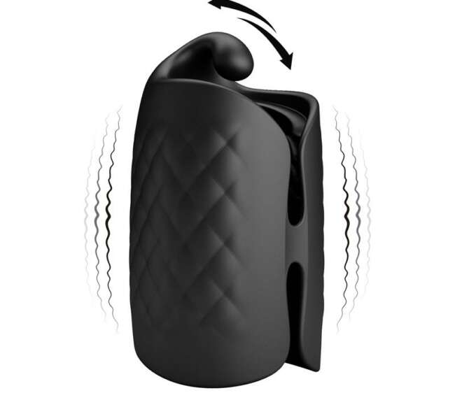 Black Glans Trainer Vibrating Male Masturbator