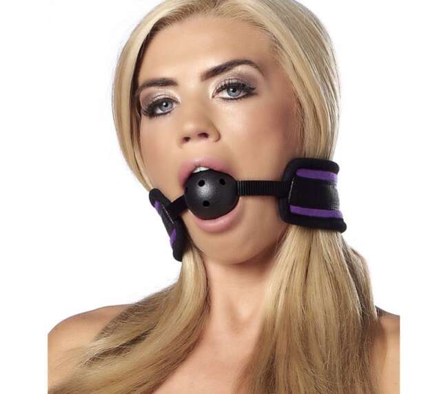 Breathable Gag Ball Purple