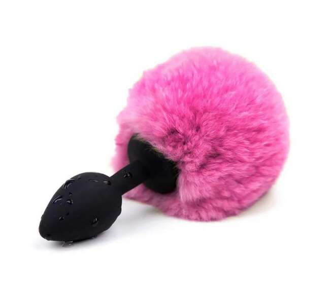 Butt Plug with Pompon Pink Size S