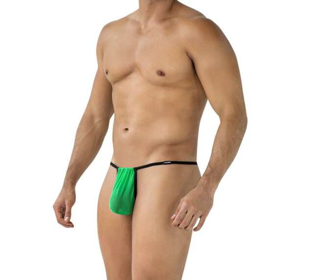 C4MSPX04 Fluo Pouch V-String Green