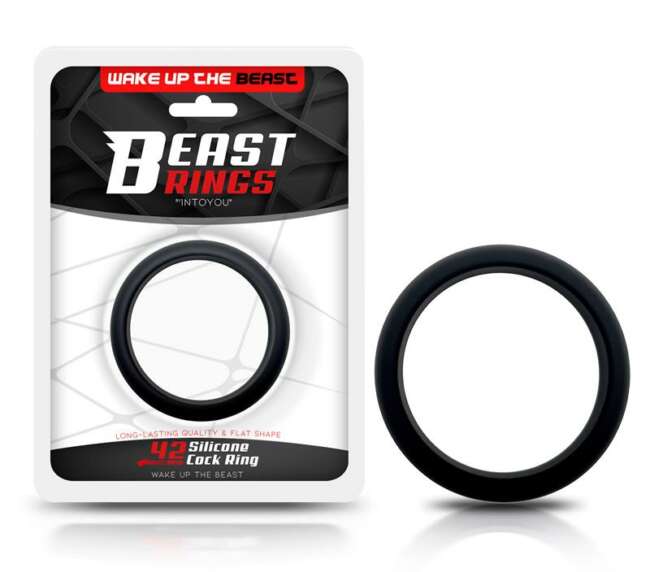 Cock Ring Solid Silicone 4.2 cm Black