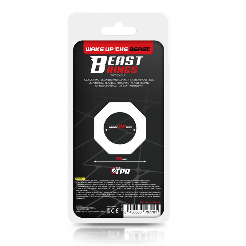 Cock Ring Super Flexible Polygon 2.2 cm Clear - Image 4