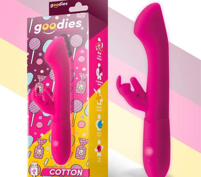 Cotton G-Spot and Rabbit Vibe USB Silicone Fuchsia
