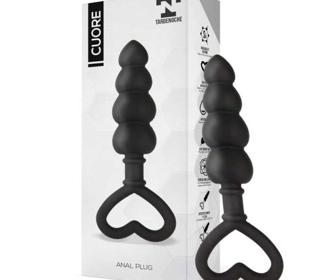 Cuore Anal Plug Silicone Black