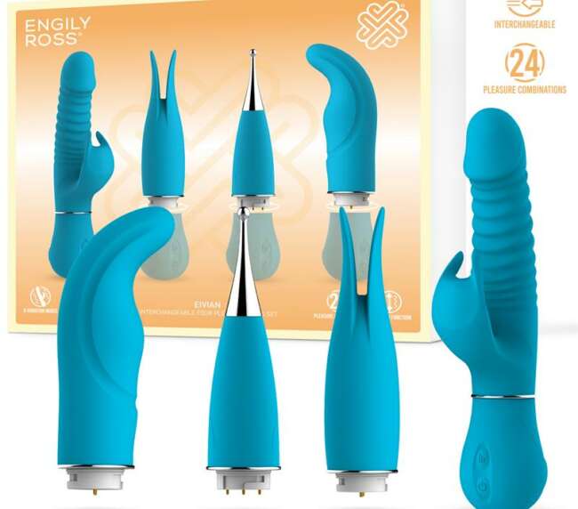 Eivian Interchangeable 4 Pieces Set Vibration and Thrusting