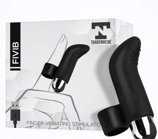 Fivib Finger Vibrating Stimulator USB Silicone Black