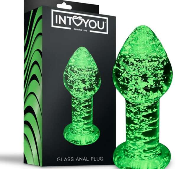 Glow in the Dark Glass Butt Plug