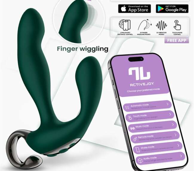 Greeny Prostate Massager with Finger Wiggling and App
