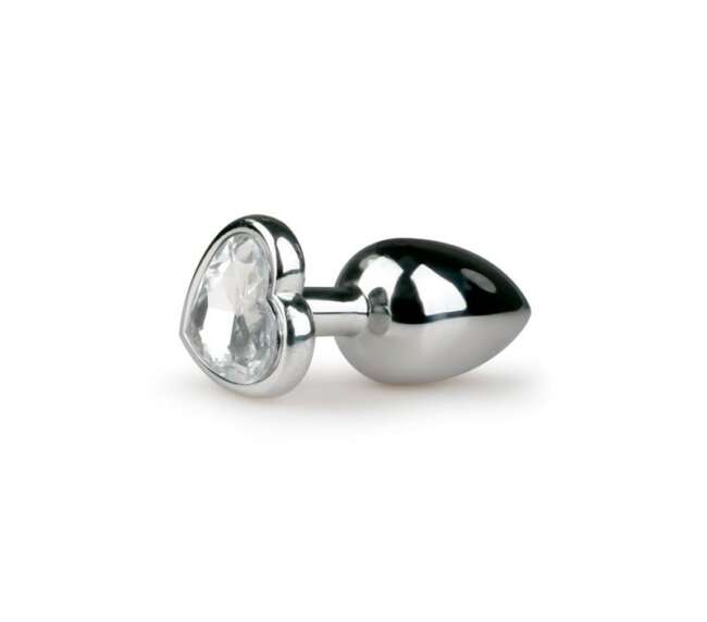 Metal Butt Plug No. 2 - Silver/Clear