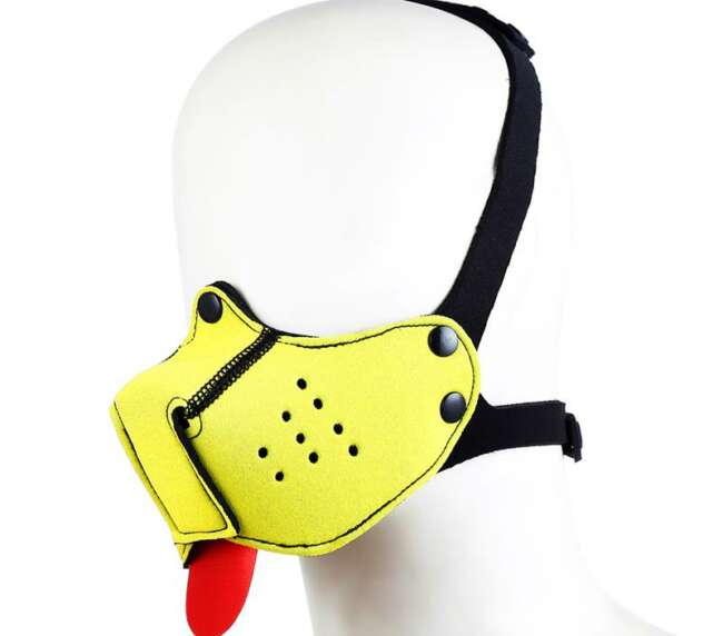 Masque en néoprène pour chiots Jaune