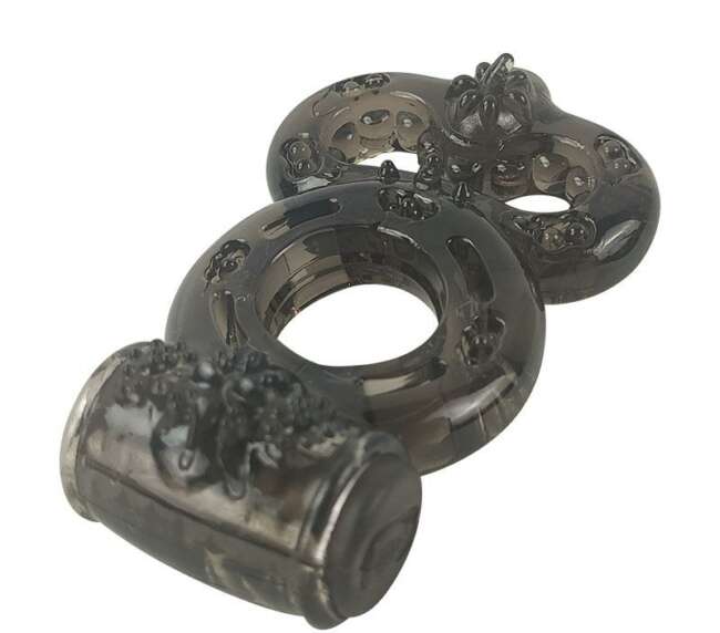 Penis Ring with Vibration Black