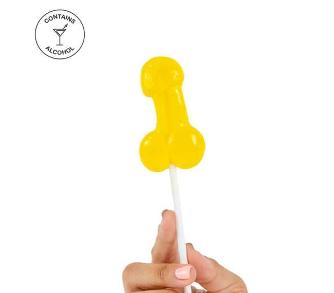 Penis Shaped Lollipop Piña Colada Flavor with Alcohol