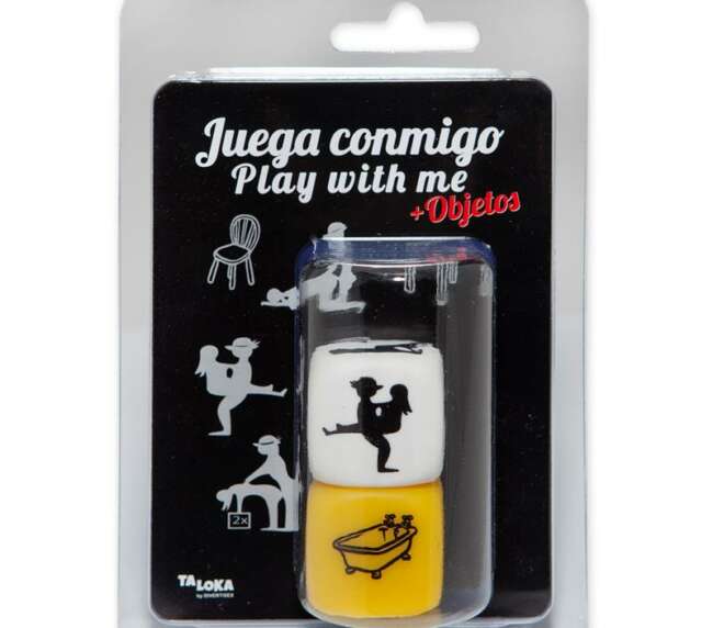 Set of white postures dice and a places dice.