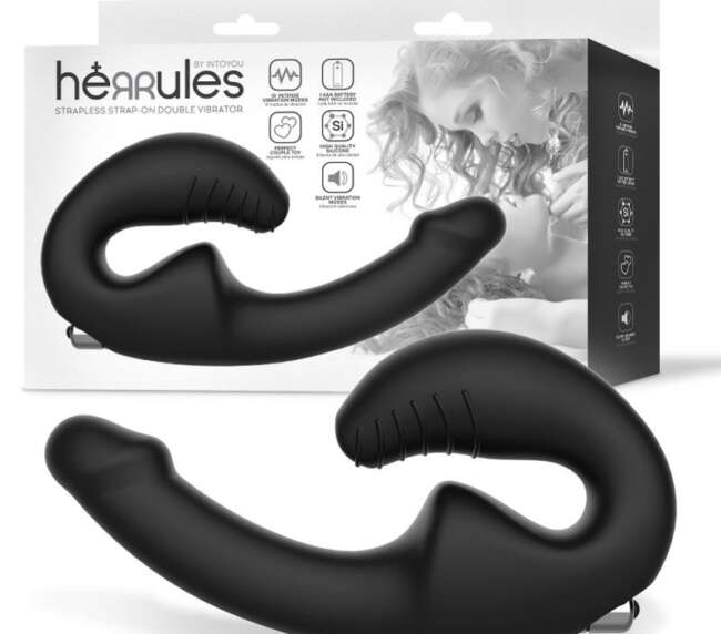 Strapless Strap-on Double Vibrator