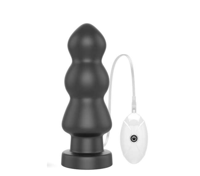 Vibrating Butt Plug King Sized 7.8 Black