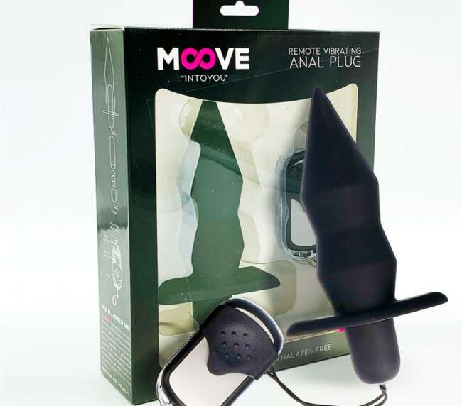 Vibrating Butt Plug with Remote Control Silicone Black