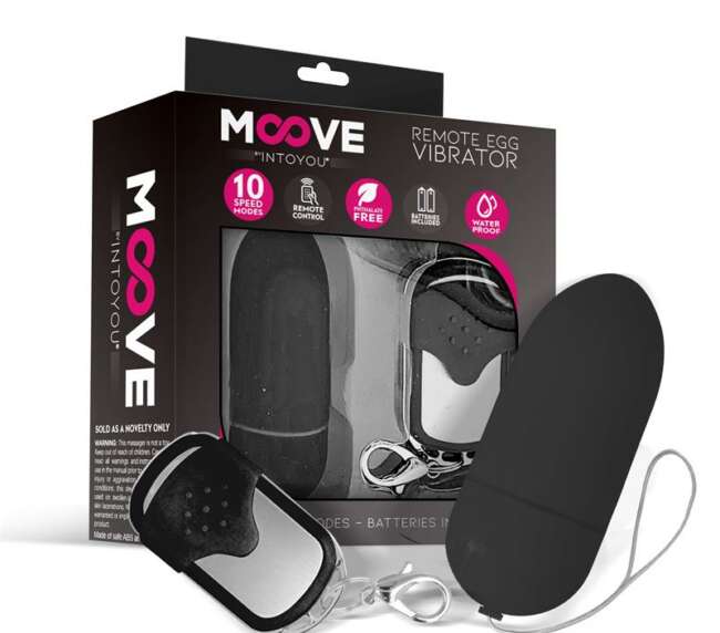 Vibrating Egg with Remote Control Black