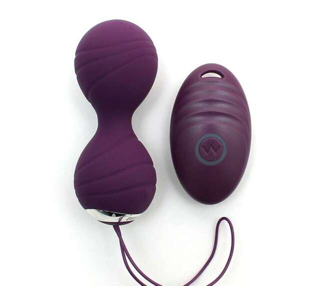 Vibrating Kegel Balls with Remote Control Cannes Purple
