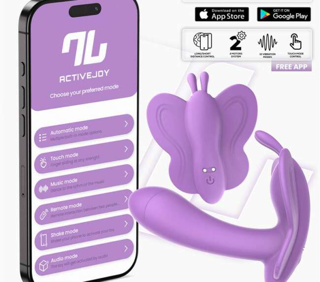 Wingy Butterfly Vibrator with App Lavender